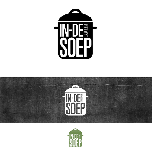 Soup logo with the title 'Creative logo for food we rescue'