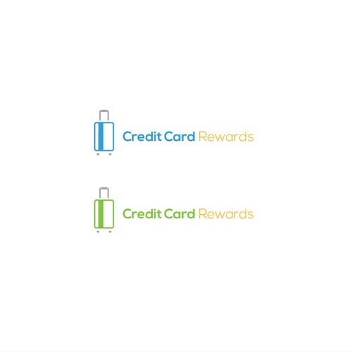 Credit card design with the title 'Clever logo concept for credit card-travel startup'