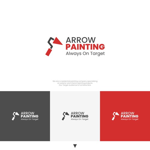 Up logo with the title 'Logo Concept for Arrow Painting'