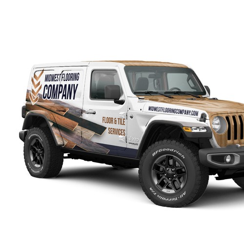 Tile design with the title 'Flooring Jeep Wrap Design'