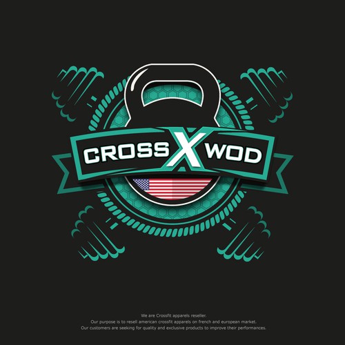 Exercise logo with the title 'Sports apparels logo'