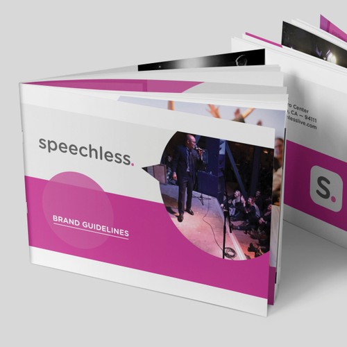 Organization design with the title 'Brand guidelines for speechless.'