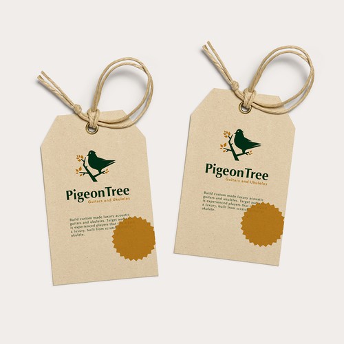 Guitar design with the title 'Pigeon Tree'