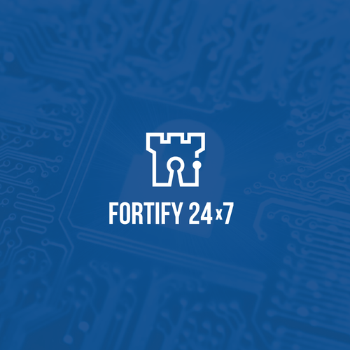 Castle design with the title 'IT security'