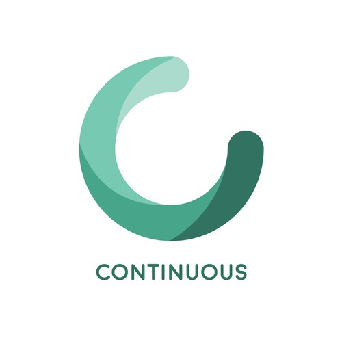 Turquoise logo with the title 'Create a logo for a new type of creative media agency'