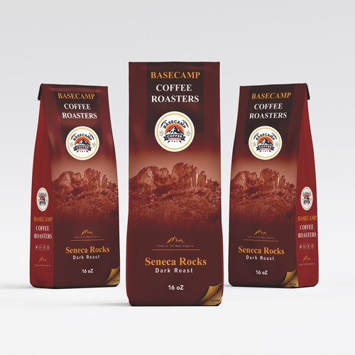 Industrial packaging with the title 'Coffee Packaging Design'