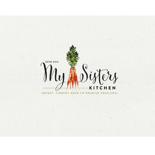 Rustic design with the title 'Logo Design for My Sisters Kitchen'