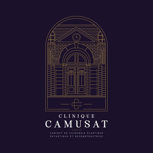 Vintage design with the title 'Clinique Camusat'