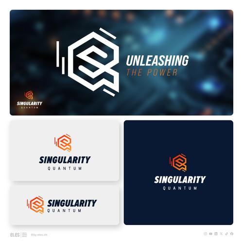 Draft logo with the title 'Logo Design | Singularity Quantum'