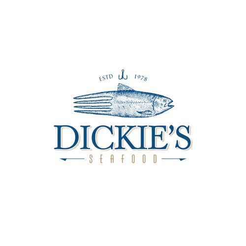 Seafood design with the title 'Dickie's Seafood'