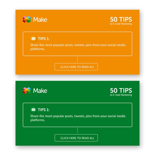 Tips design with the title 'Banner template for Make AS'