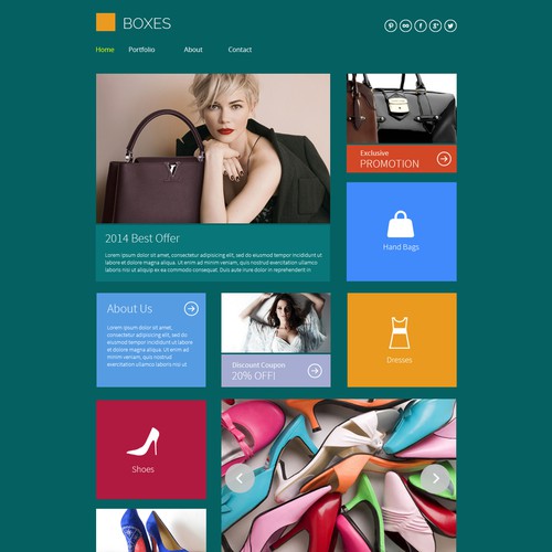 Fashion website with the title 'website template new site builder'