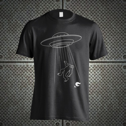 Alien t-shirt with the title 'Bigfoot abduction'