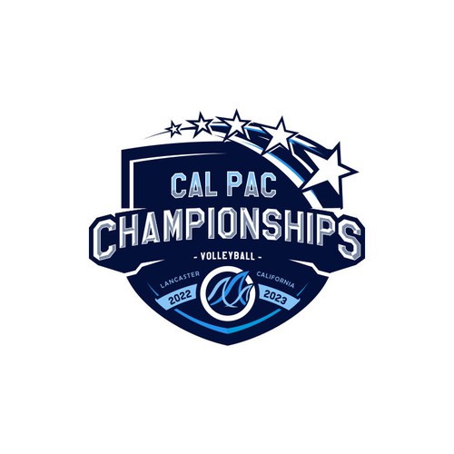 Volleyball logo with the title 'California Pacific'