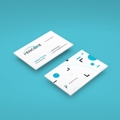Security design with the title 'Business Cards for Tech Brand'