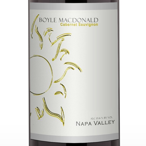 Wine packaging with the title 'Wine label for Napa Valley family '