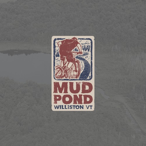 Mountain biking logo with the title 'Mountain Bike Trail Logo'