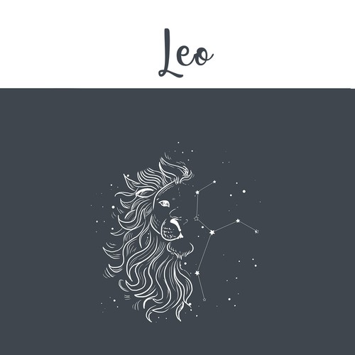 Designer artwork with the title 'Zodiac signs Illustrations'