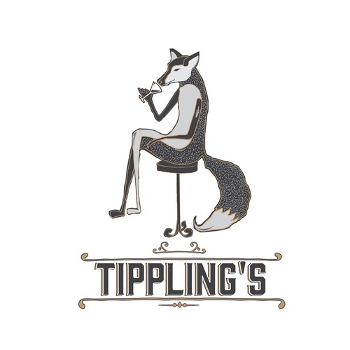 Cocktail logo with the title 'foxy '