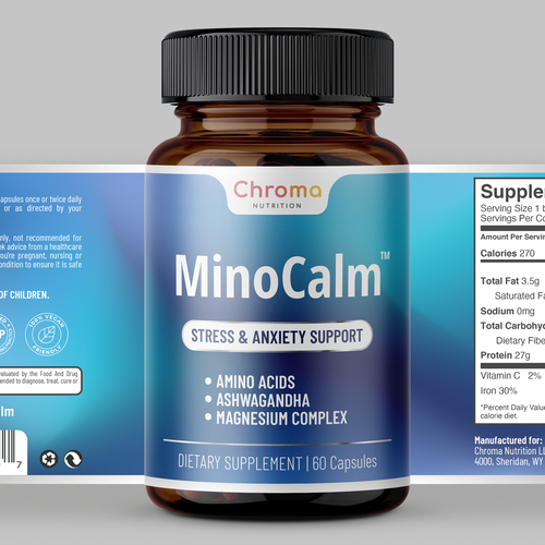 Dietary supplement label with the title 'Premium Mood Supplement'