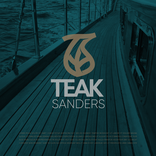 Yacht logo with the title 'Teak Sanders'