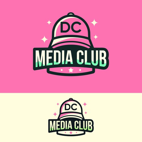 Dc logo with the title 'Logo for a media club.'