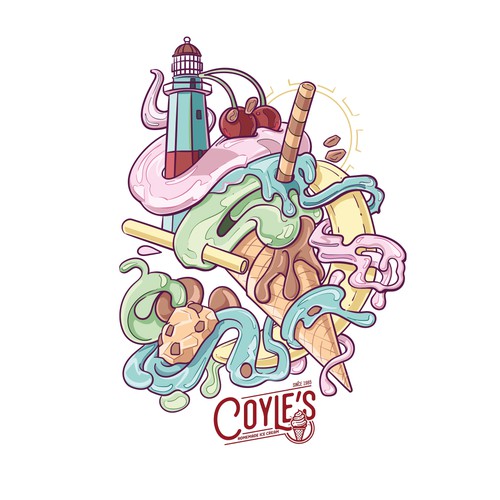Design with the title 'Icecream Tshirt'