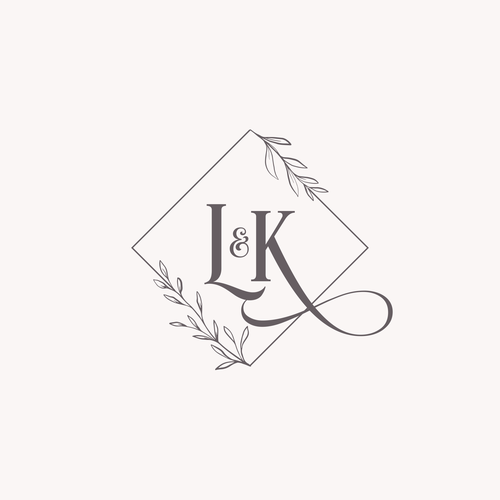 Couple logo with the title 'Wedding Monogram Logo'