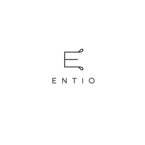 Single line design with the title 'ENTIO'
