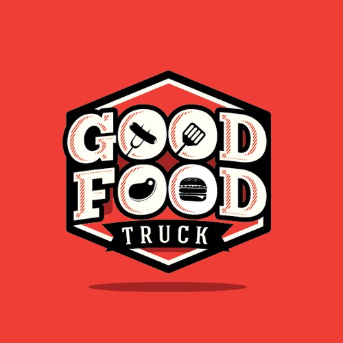Food truck design with the title 'Create a logo and exterior design for FOOD TRUCK'