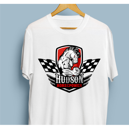 Hot rod design with the title 'logo concept for hudson horsepower'