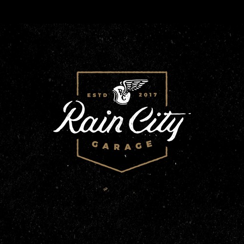 Raw design with the title 'Motorcycle logo'