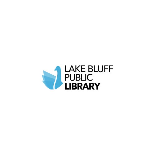 Library logo with the title 'logo concept for lake bluff public library'