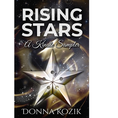 Kindle book cover with the title 'Book cover about writers rising stars'