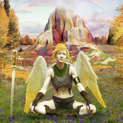 Book illustration artwork with the title 'Illustration for a fantasy novel'