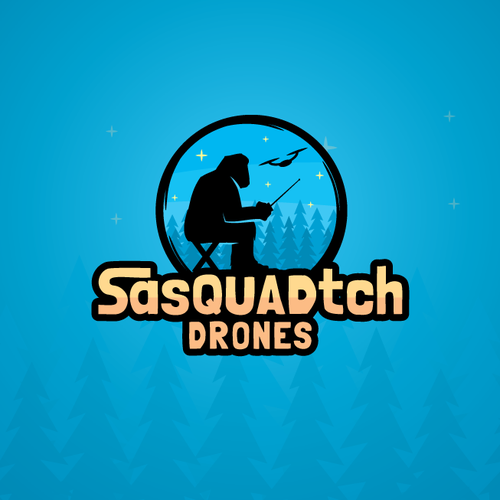 Night sky design with the title 'Logo Illustration'