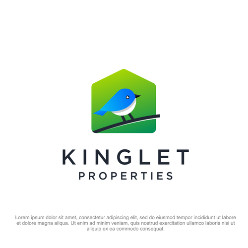 Log logo with the title 'Kinglet Properties'