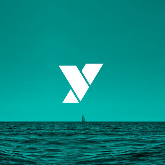 Yacht club logo with the title 'Yatch Club Logo design'