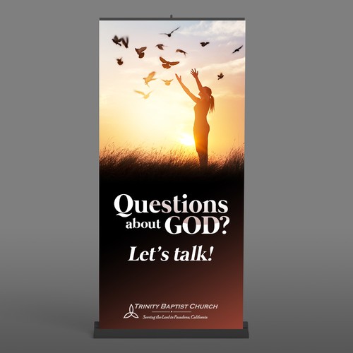Backdrop design with the title 'Trinity Baptist Church Banner'