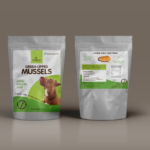 Pet label with the title 'Product label'