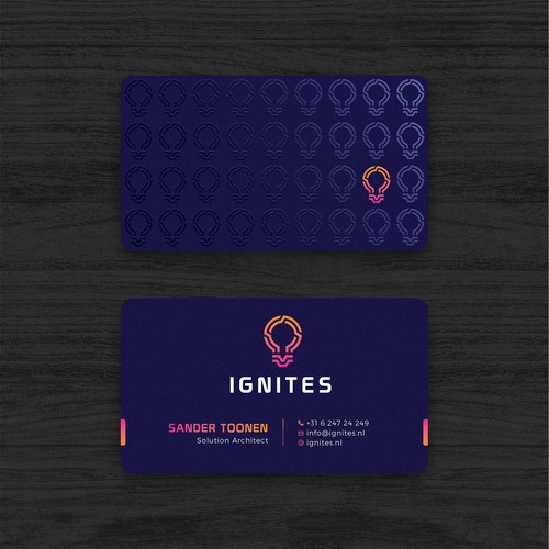 Spot UV design with the title 'Business card'