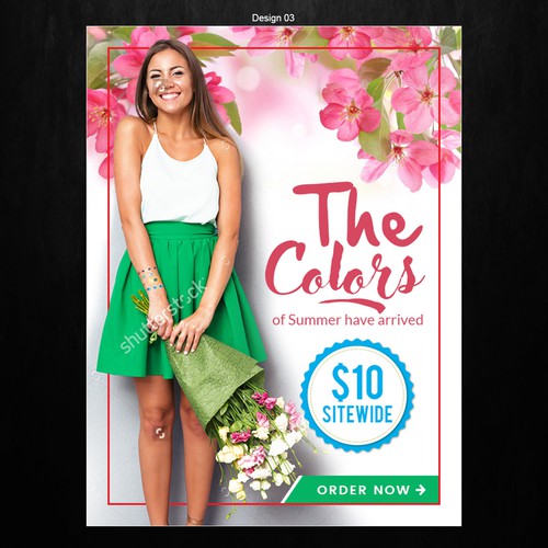 Spring design with the title 'Summer Email Banner Themes design'