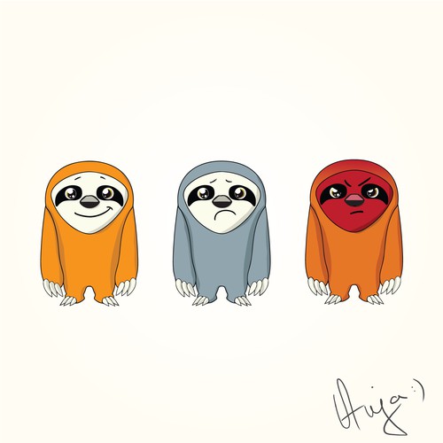 Sloth design with the title 'Sloth Emojis'