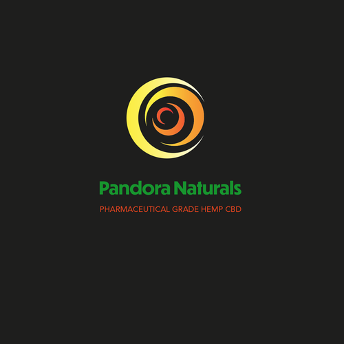 Optical illusion design with the title 'Logo Design - Pandora Naturals'