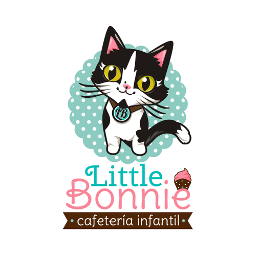 Cupcake design with the title 'little bonnie necesita un(a) nuevo(a) logo'