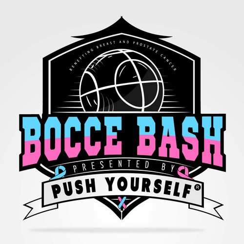 Breast cancer logo with the title 'Vector logo design'