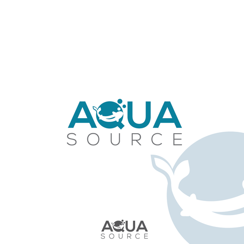 Aqua logo with the title 'Logo for Aqua Source '