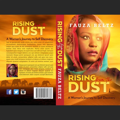 Autobiography book cover with the title 'Rising from the Dust'