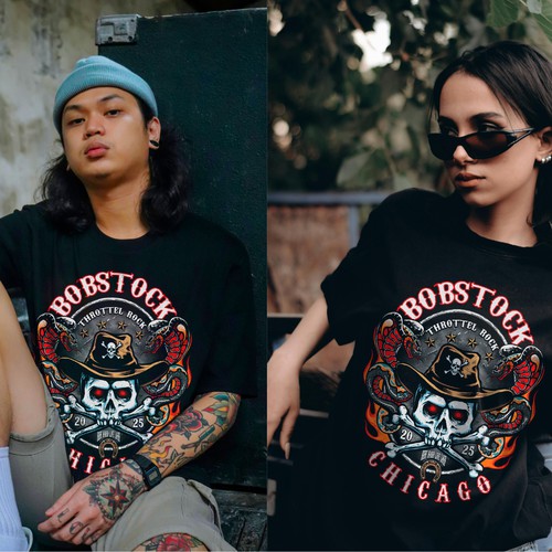 Metal t-shirt with the title 'THROTTEL ROCK'