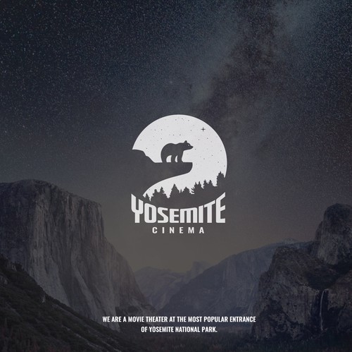 Rock design with the title 'Yosemite Cinema - Logo'